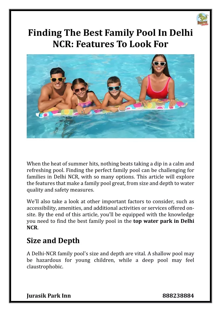 finding the best family pool in delhi