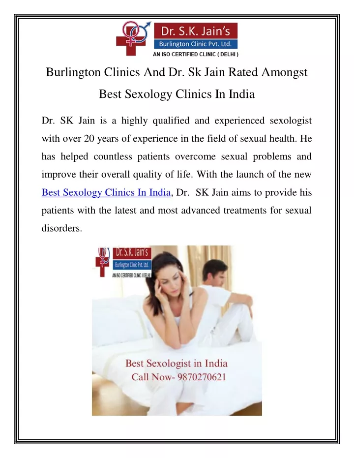 burlington clinics and dr sk jain rated amongst