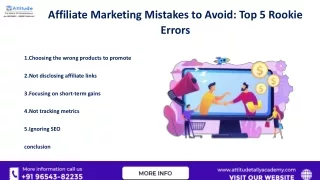 affiliate marketing mistakes to avoid top 5 rookie errors