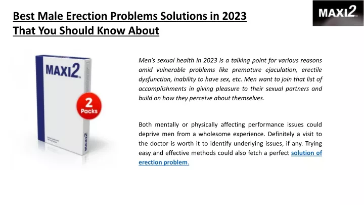 best male erection problems solutions in 2023