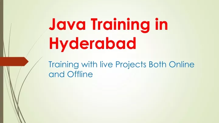 java training in hyderabad