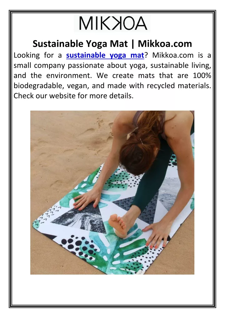 sustainable yoga mat mikkoa com looking