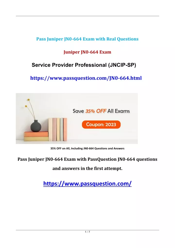 PPT - JNCIP-SP Certification JN0-664 Practice Test Questions PowerPoint ...