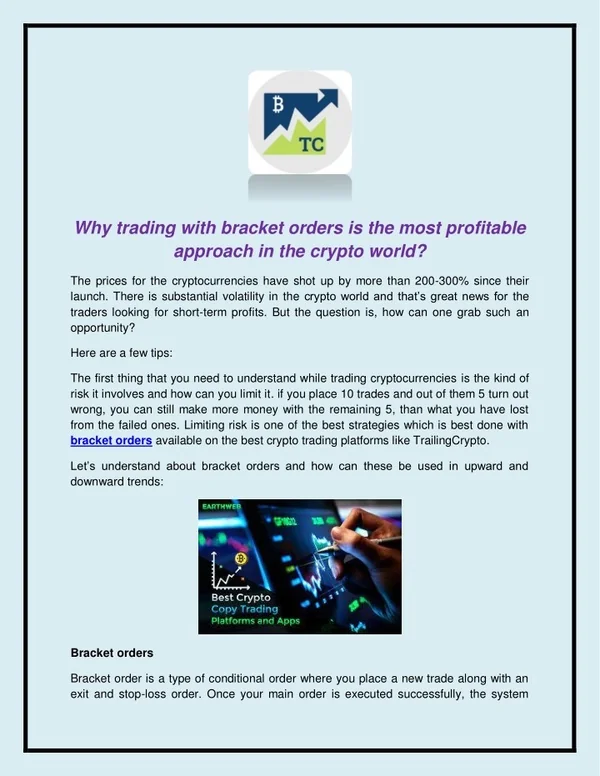 why trading with bracket orders is the most