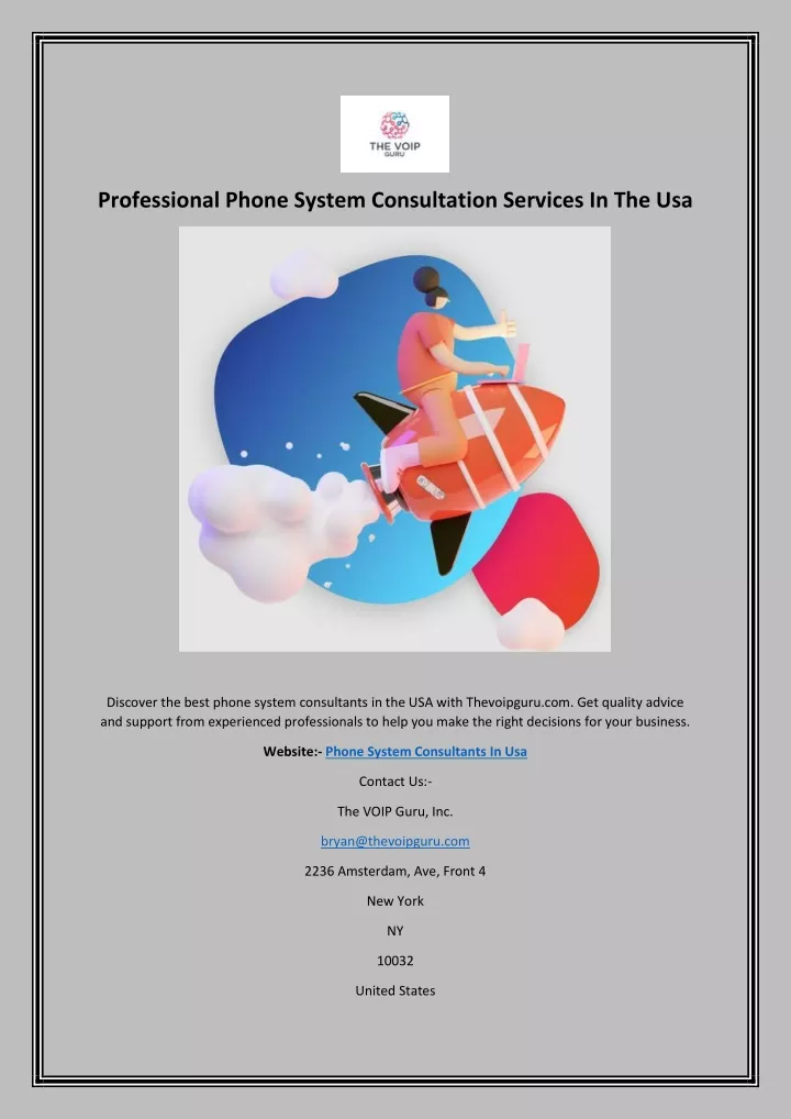 professional phone system consultation services