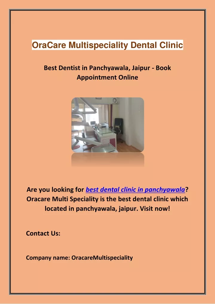 oracare multispeciality dental clinic