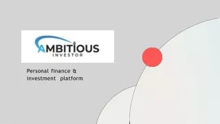 personal finance investment platform