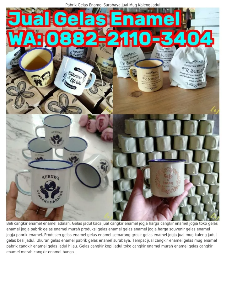 pabrik gelas enamel surabaya jual mug kaleng jadul