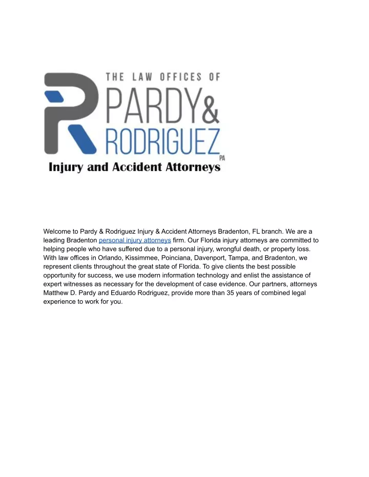 welcome to pardy rodriguez injury accident