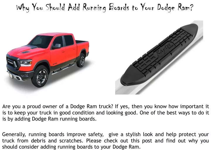 why you should add running boards to your dodge