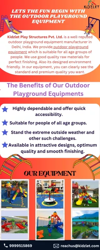 Lets the fun begin with the Outdoor Playground Equipment