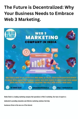 Web 3 Marketing Company in India