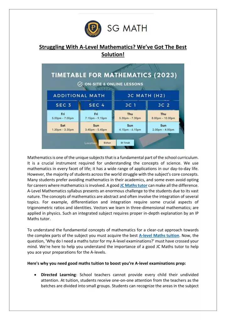 struggling with a level mathematics