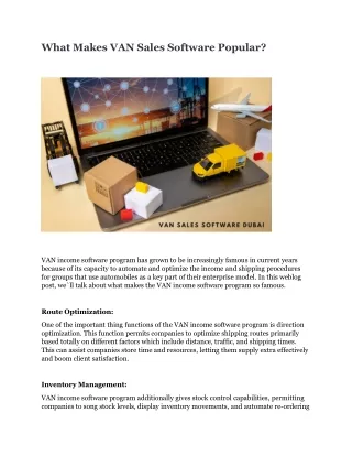 what makes van sales software popular