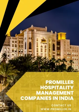 ProMiller- Hospitality Management Companies