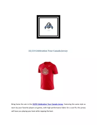 22 23 celebration tour canada jersey