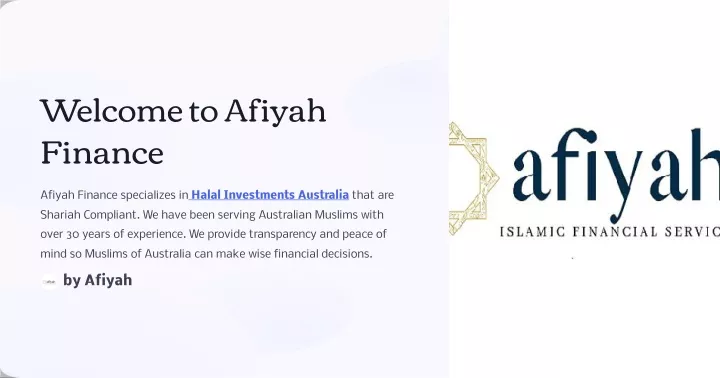 welcome to afiyah finance