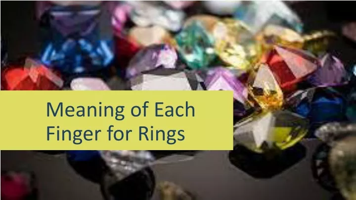 meaning of each finger for rings