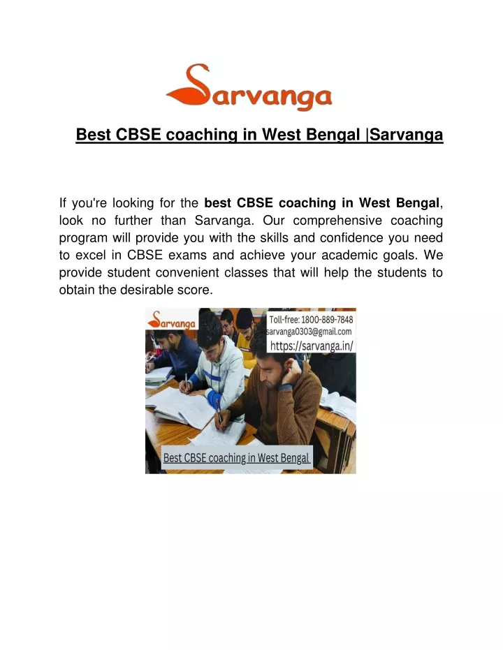 best cbse coaching in west bengal sarvanga