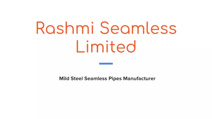rashmi seamless limited