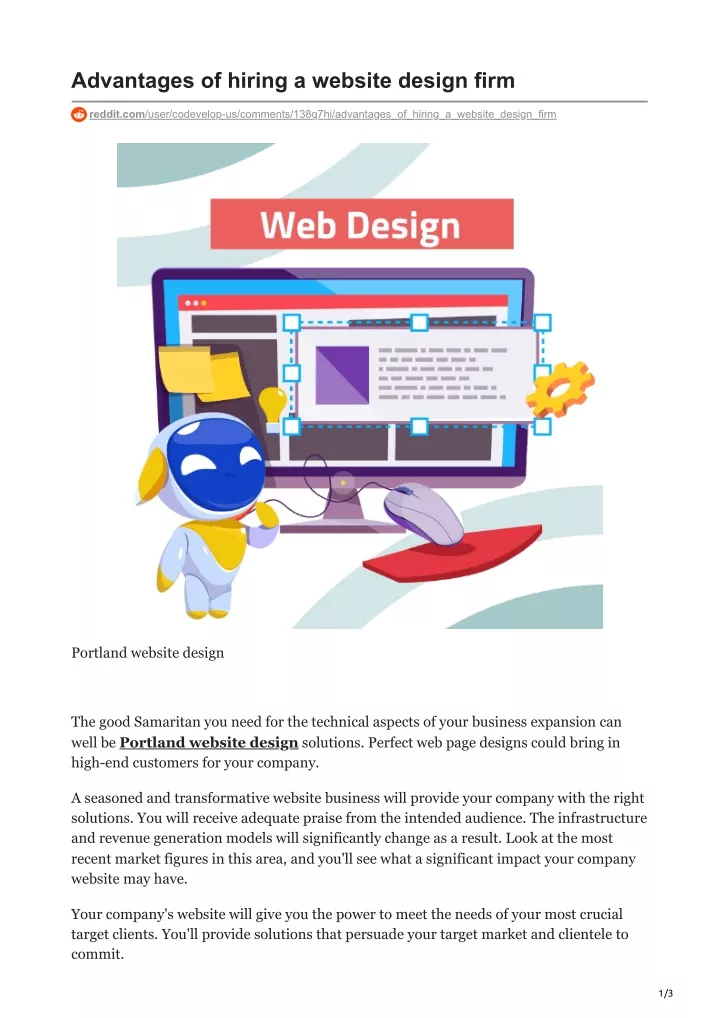 advantages of hiring a website design firm