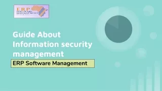 Guide About Information Security Mnagement