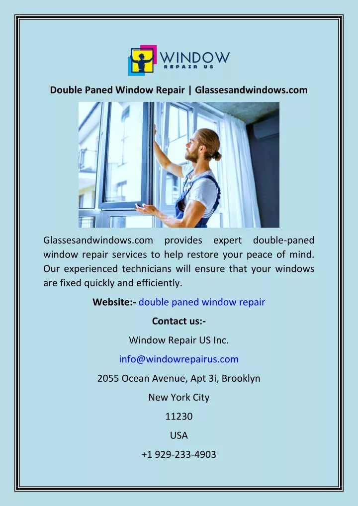 double paned window repair glassesandwindows com