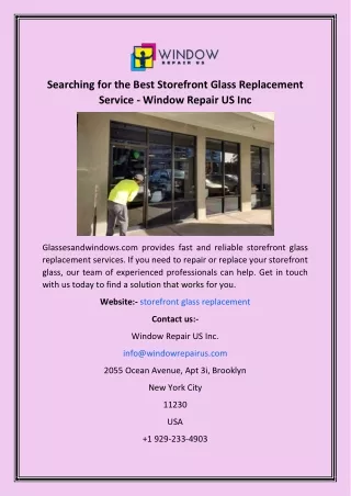 searching for the best storefront glass