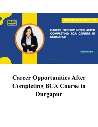Career Opportunities After Completing BCA Course in Durgapur