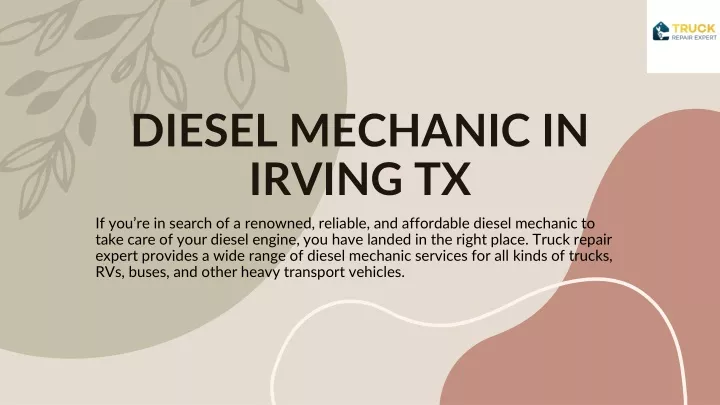 diesel mechanic in irving tx