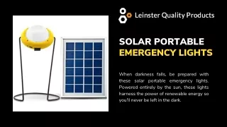 Solar-Powered Emergency Lights Light Anywhere, Anytime
