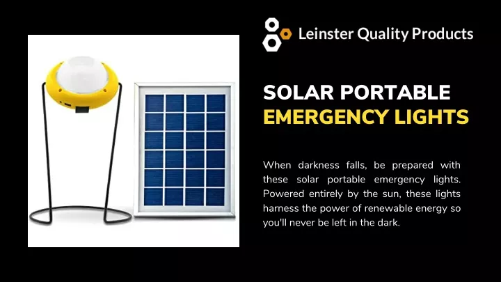 solar portable emergency lights