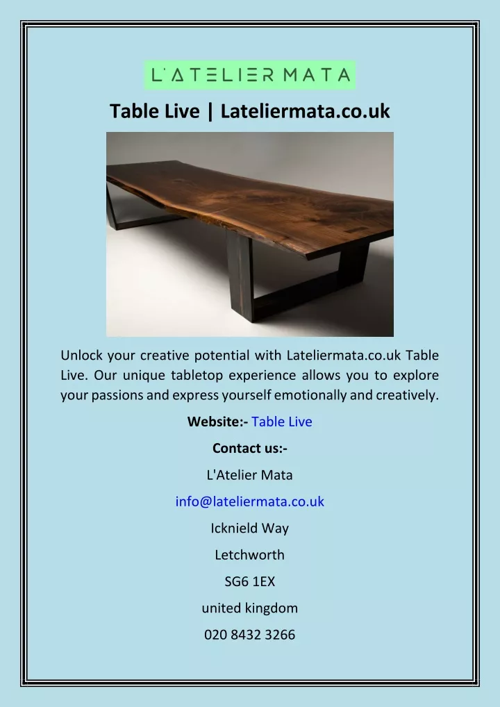 table live lateliermata co uk