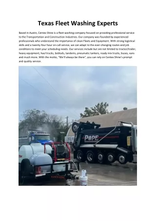texas fleet washing experts