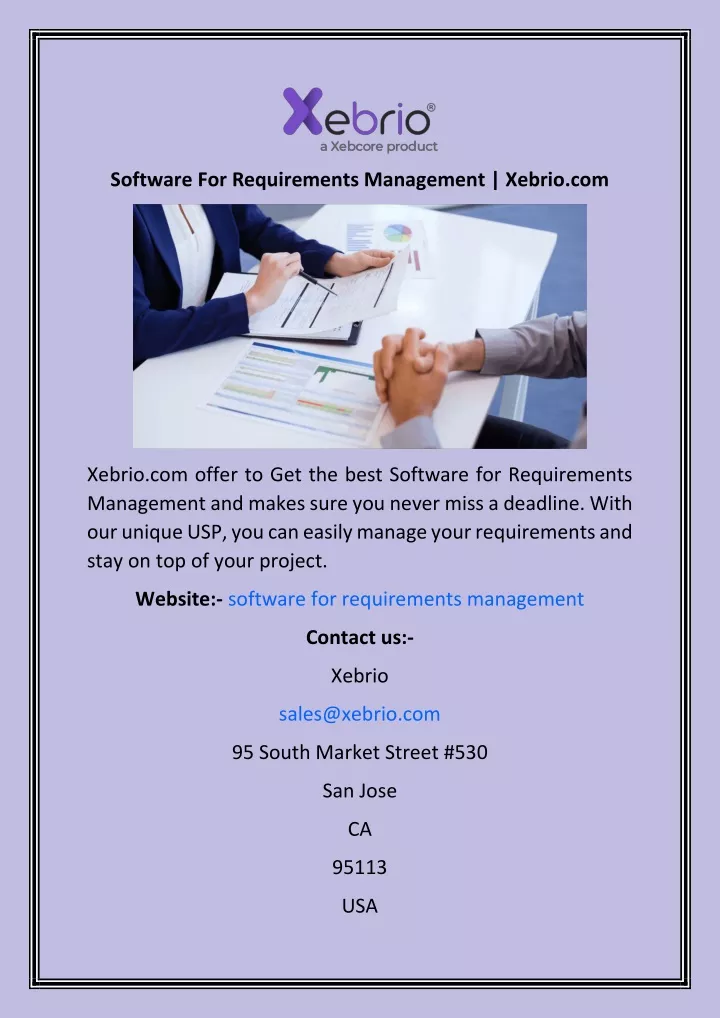 software for requirements management xebrio com