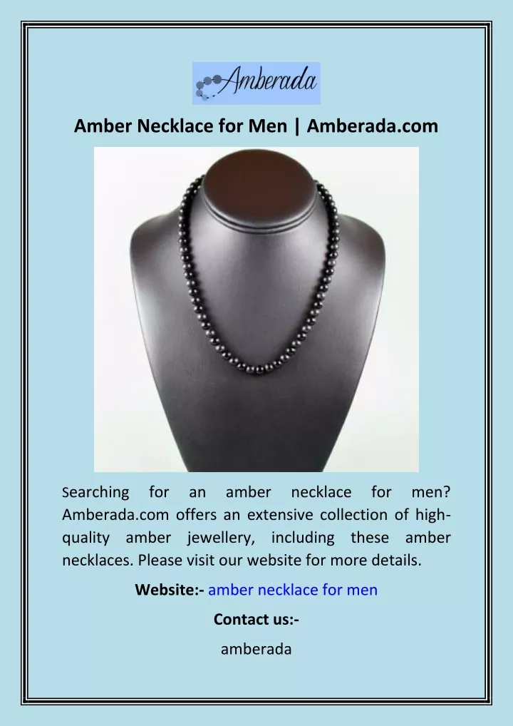 amber necklace for men amberada com