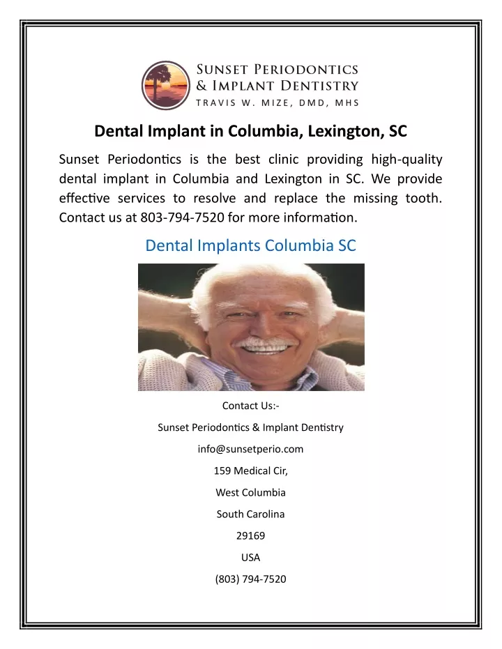 dental implant in columbia lexington sc