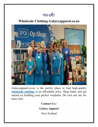 Wholesale Clothing Galaxyapparel.co.nz