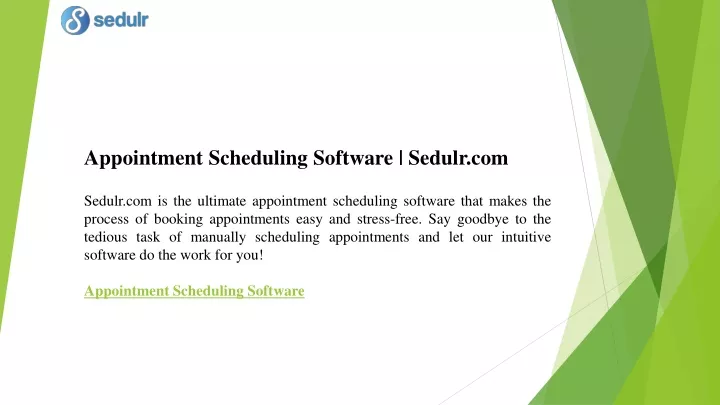 appointment scheduling software sedulr com sedulr