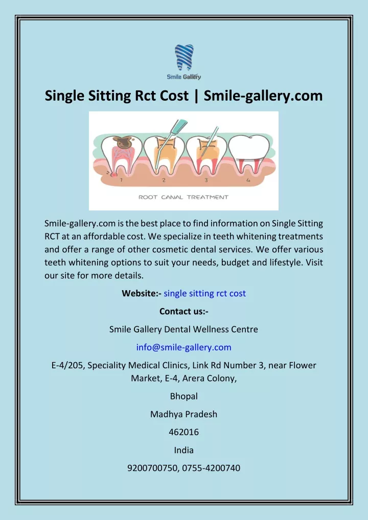 single sitting rct cost smile gallery com