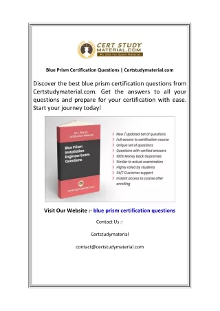 blue prism certification questions