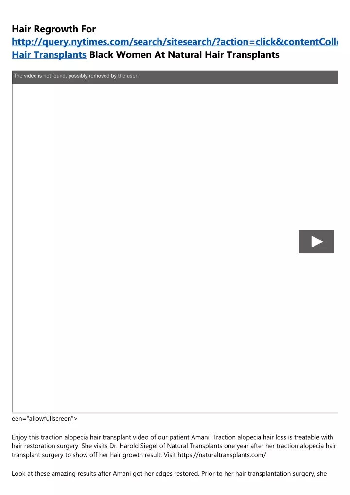 hair regrowth for http query nytimes com search