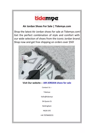 Air Jordan Shoes For Sale  Tidemye.com