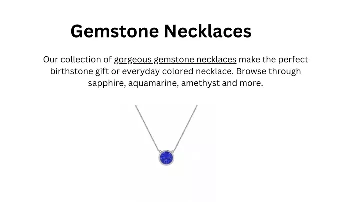 gemstone necklaces