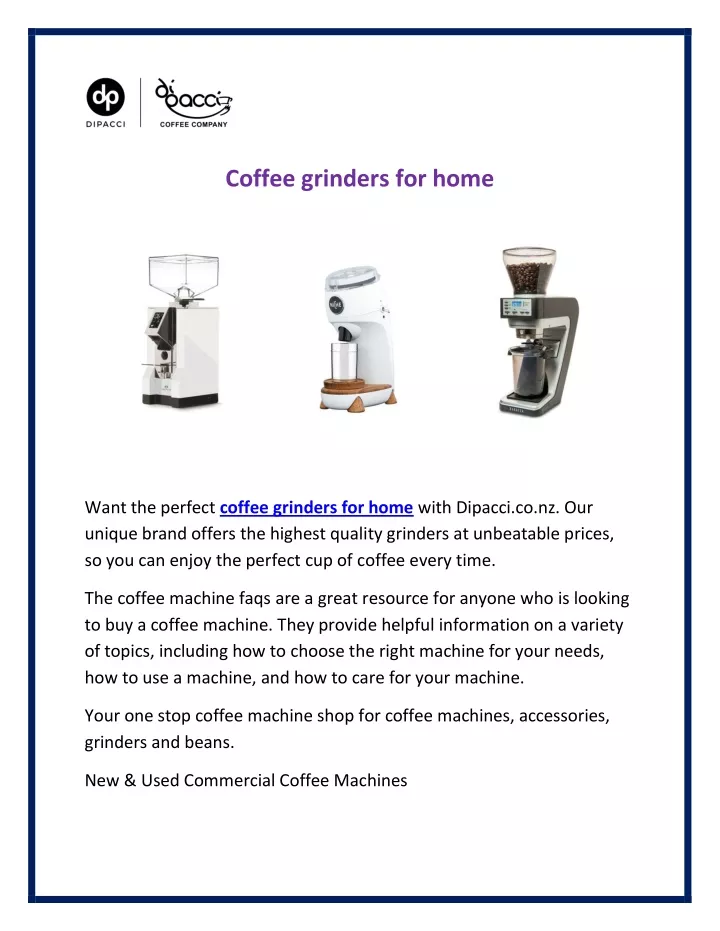 coffee grinders for home