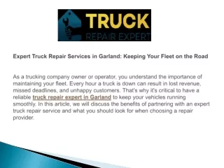 Truck Repair Expert in Garland