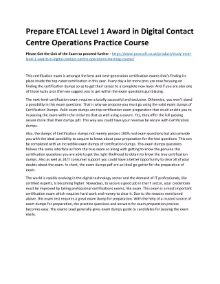 prepare etcal level 1 award in digital contact