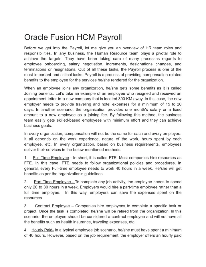 oracle fusion hcm payroll