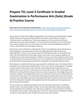 prepare tcl level 3 certificate in graded