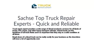 Sachse Top Truck Repair Experts